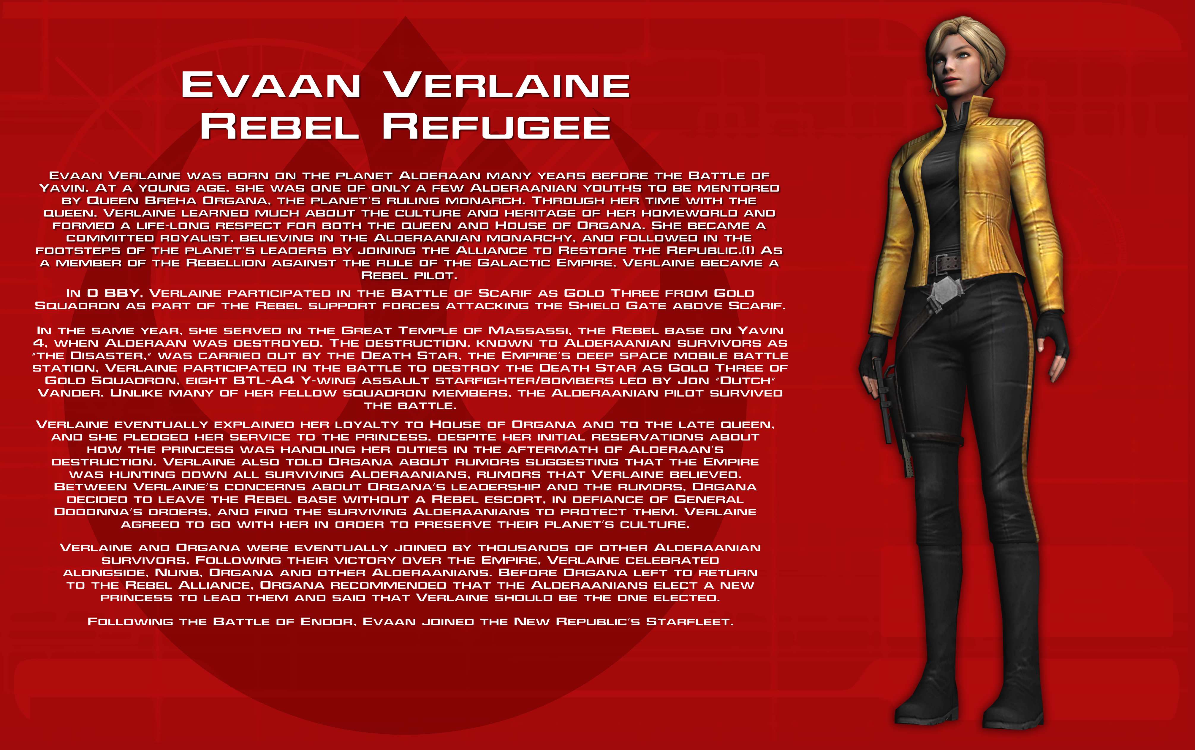 Evaan Verlaine character bio [New]