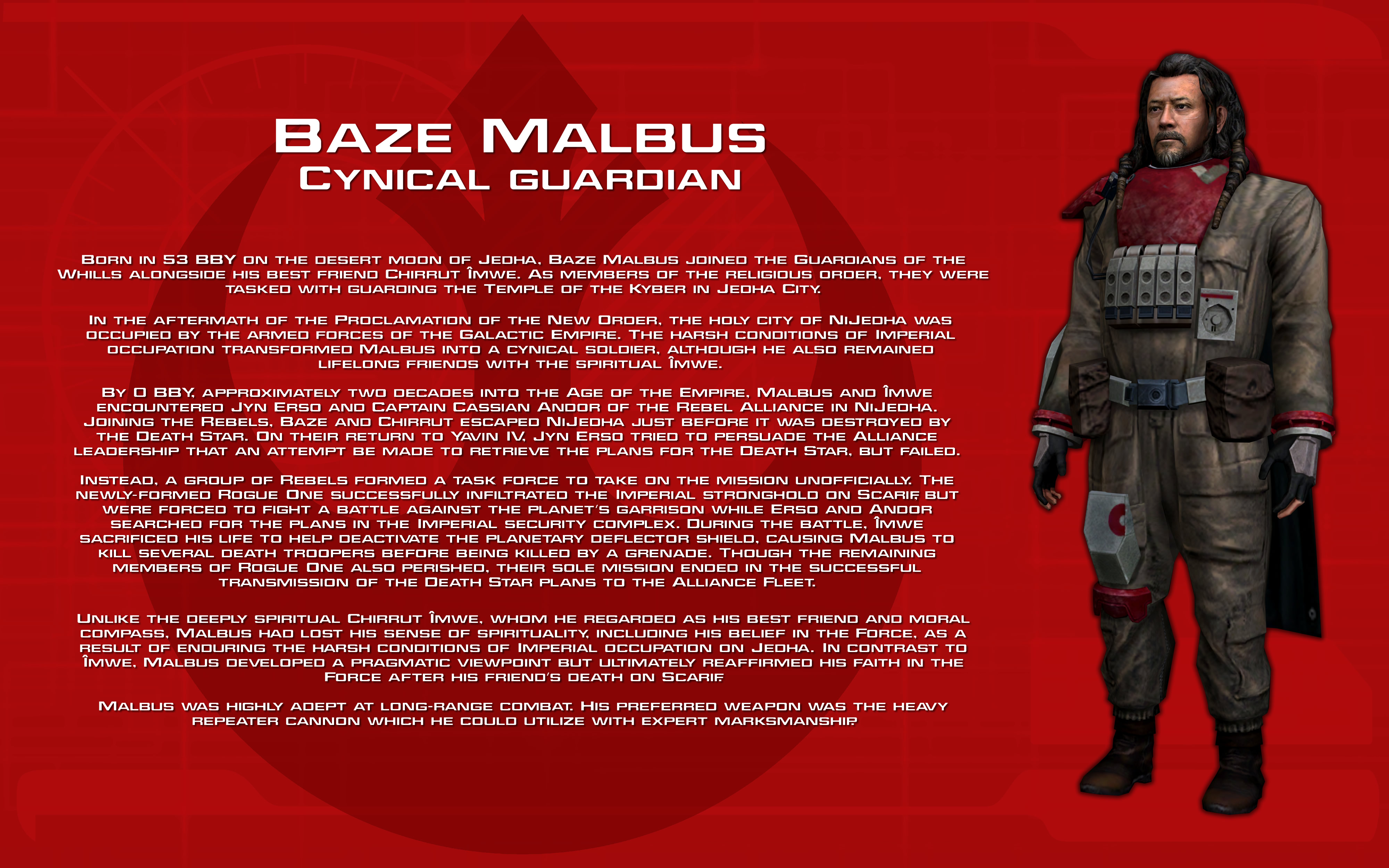 Baze Malbus character bio [New]