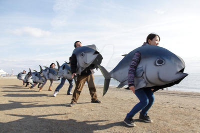 Work with Greenpeace Japan Tuna Mascots 2013