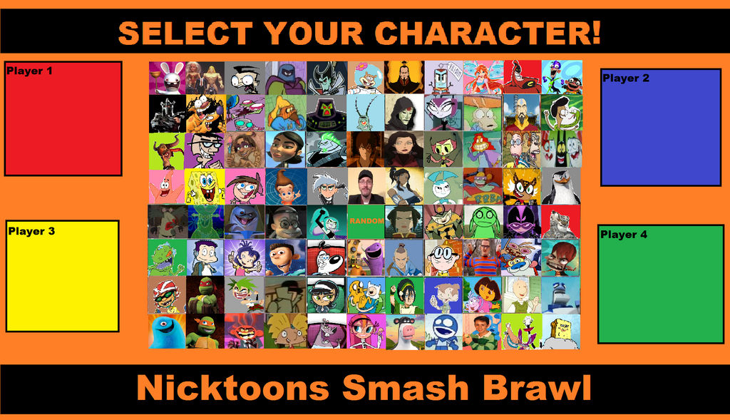Nicktoons Smash Brawl Roster by cartoonfanboyone on DeviantArt