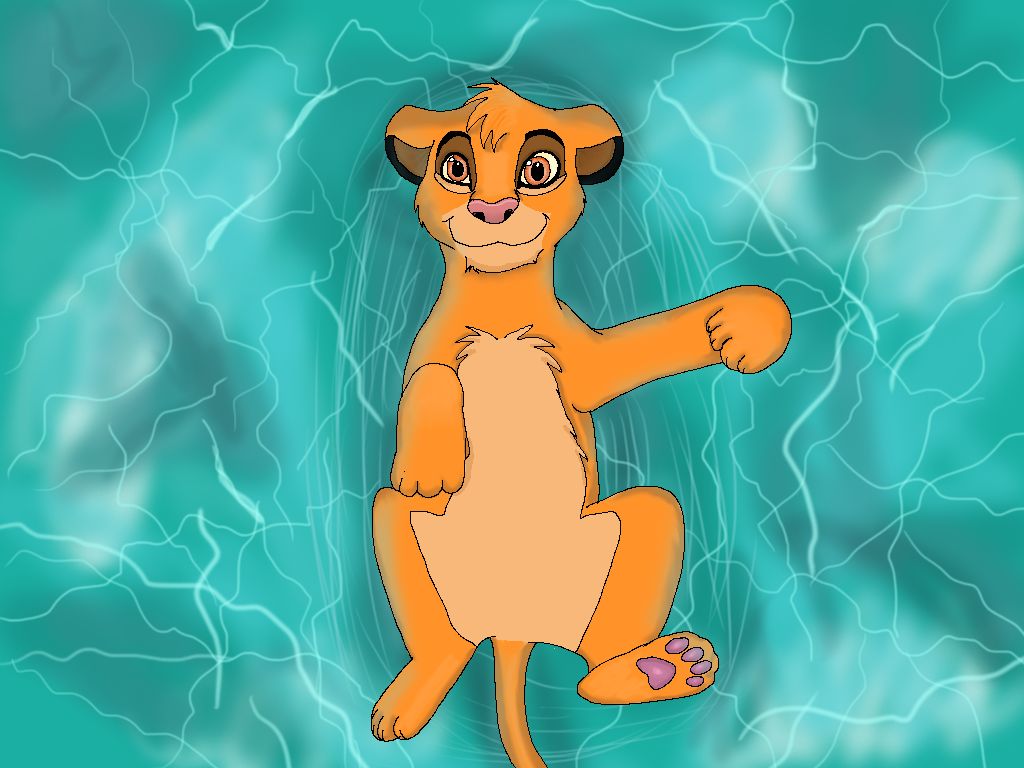 Simba on water