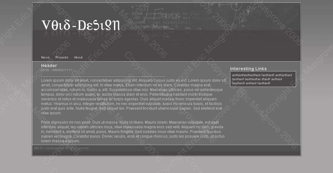 Void-Design 2.0 Template