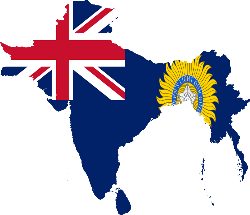 Pre Raj Flag Flag Map Of Greater British Raj by MrJonathan09 on DeviantArt