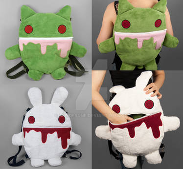 Zombie Kitty / Killer Rabbit Reversible Backpack