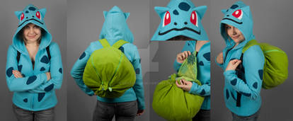 Bulbasaur Hoodie with Bulb Backpack