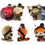 Steampunk Chibi Plushies