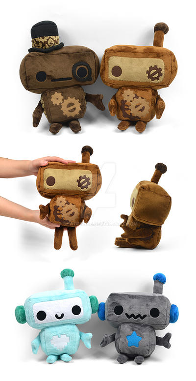 Steampunk Robot Plushies