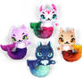 Sea Witch Printed Mer-kitty Plushies