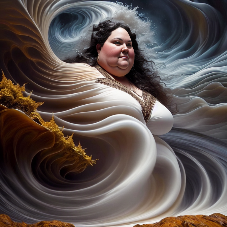 Woman of the Fractal Waves