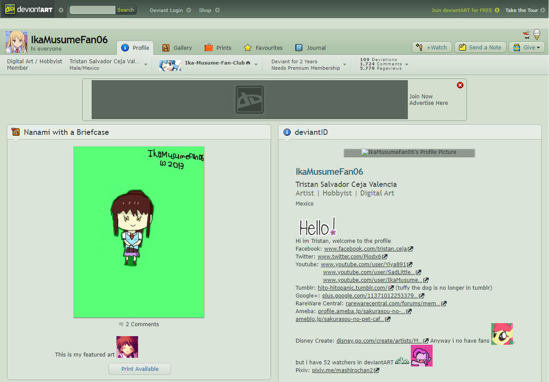 Generic Deviantart Profile My Deviantart Profile - October 10, 2013 by YiyaRoxie on DeviantArt