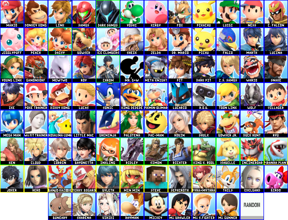 SSB Ultimate Expanded Roster Idea by YiyaRoxie on DeviantArt