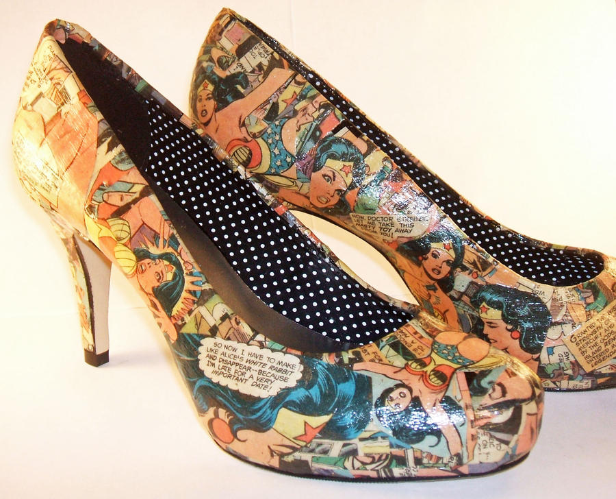 Custom Wonder Woman Heels by MacklinsMurals on DeviantArt