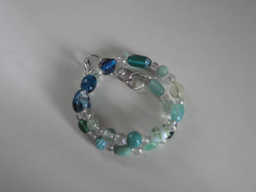 Blue And Green Wrap Bracelet