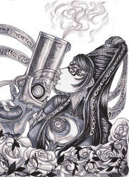 Inktober #1 Bayonetta