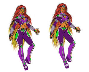 Comic Book Starfire Cosplay Design Ref