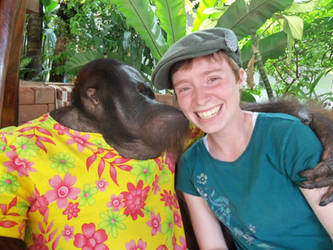 Kissed by a monkey