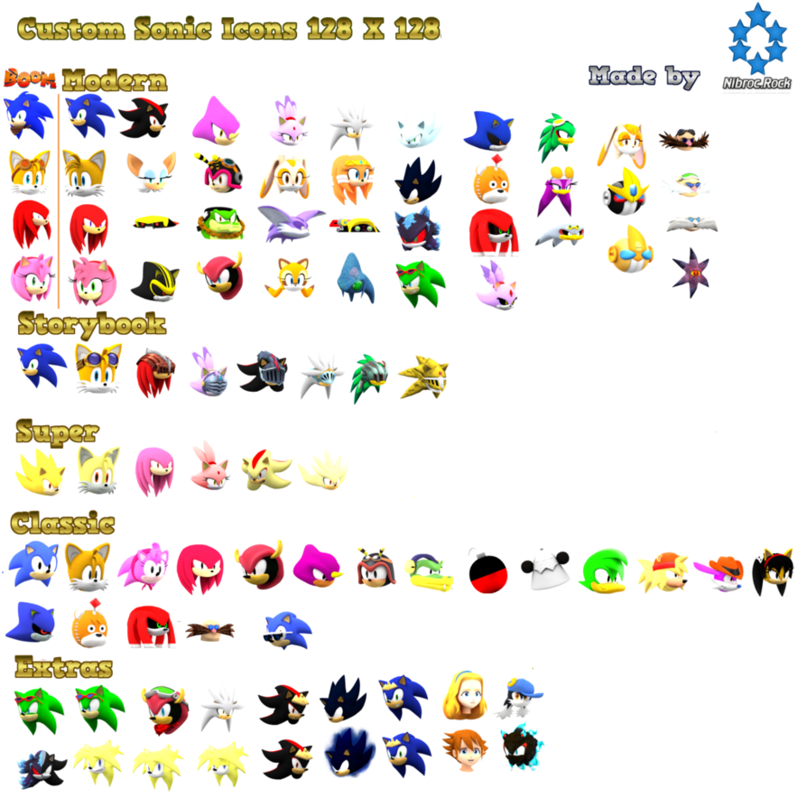 Sonic Icon Collection Version1 By Nibrocrock-d by davis2d2 on DeviantArt