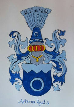 Watercolour van der Hilst crest