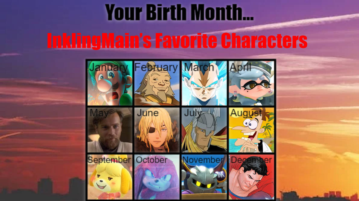 Your Birth Month, Your Character by InklingMain on DeviantArt