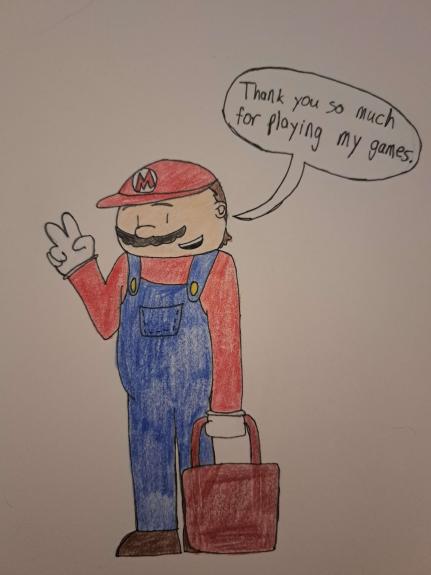 Goodbye Character Mario Drawing: Mario's Farewell by InklingMain on DeviantArt
