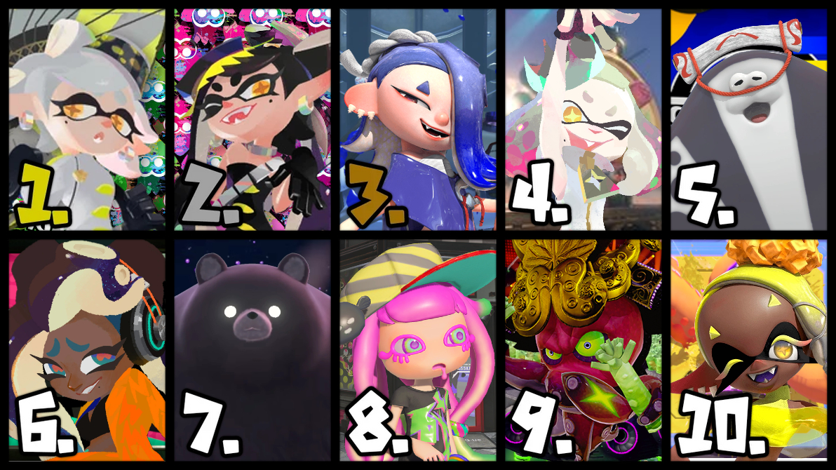 My 10 Favorite Splatoon Characters by InklingMain on DeviantArt