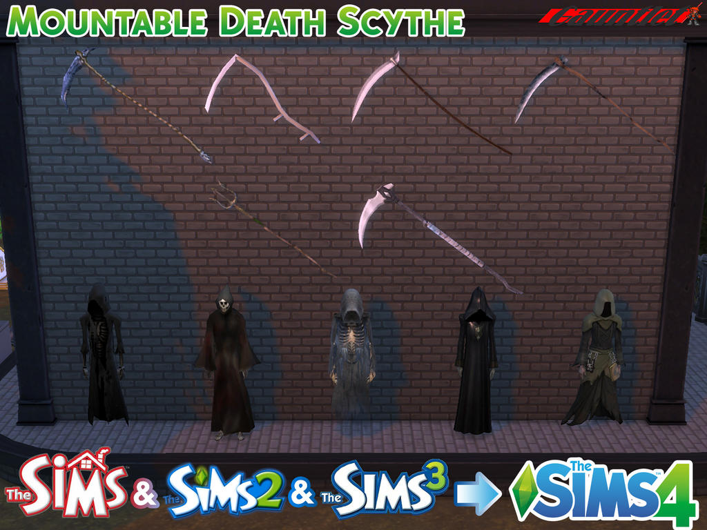 Sims4 Wall Mounted Death Scythe Conversion By Gauntlet101010 On Deviantart