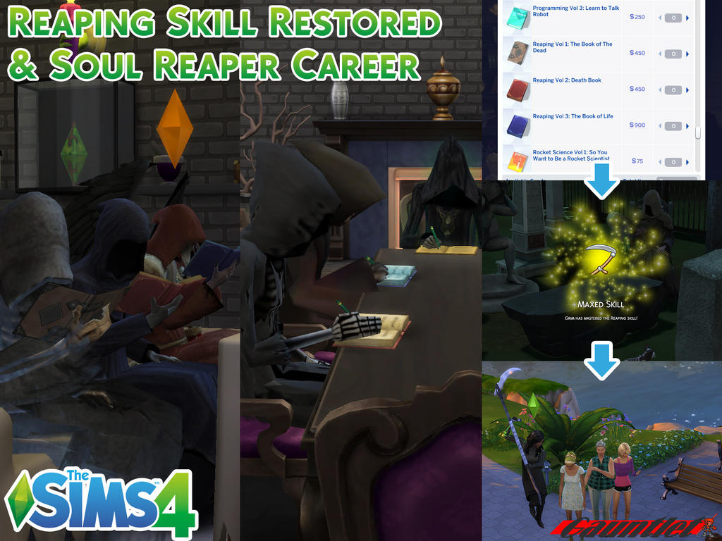 Sims4 Reaping Skill + Soul Reaper Career by Gauntlet101010 on