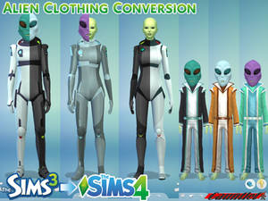 Sims3 to Sims4 Alien Clothing Conversion