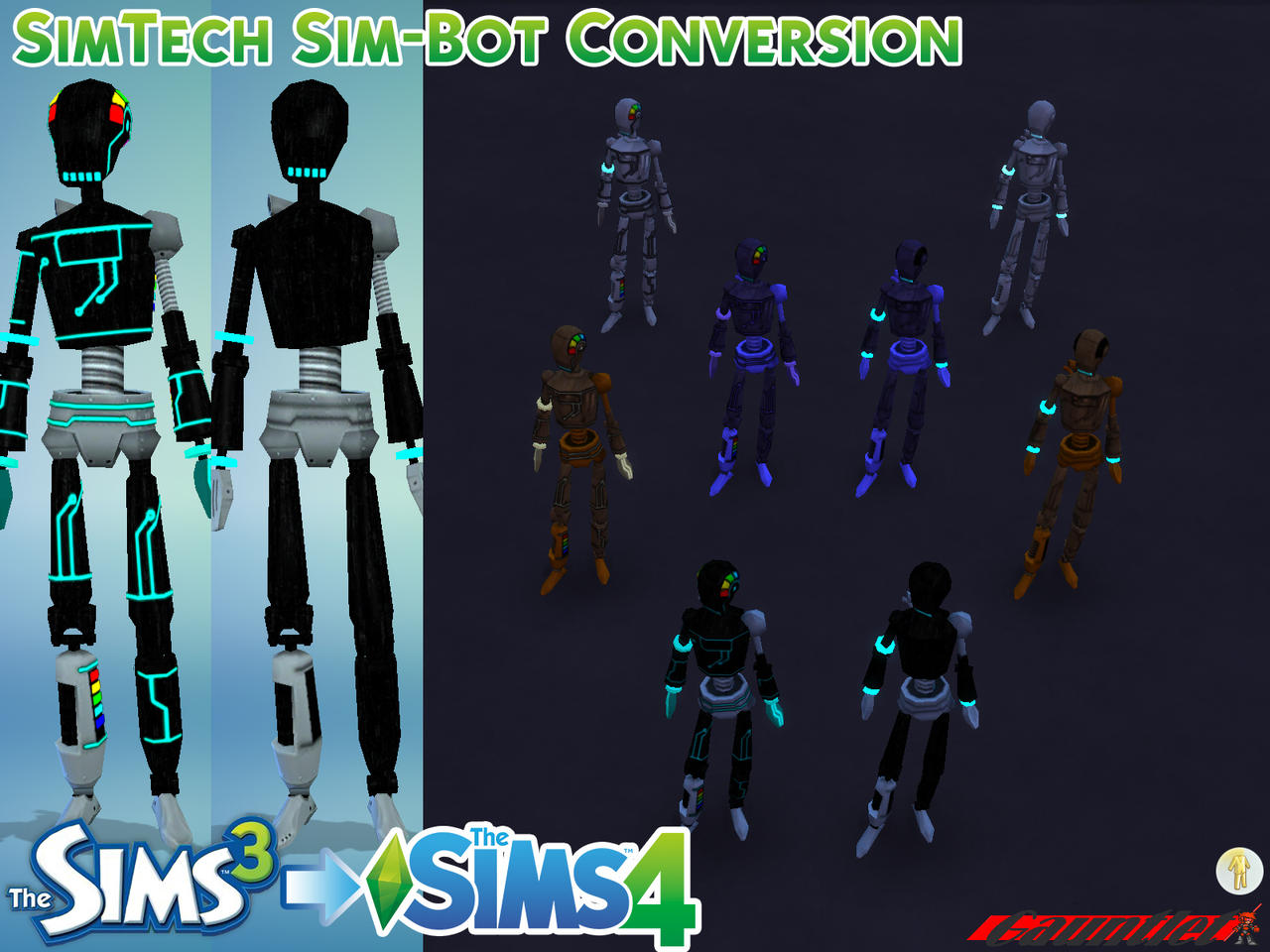 Sims3 to Sims4 SimTech Sim-Bot Conversion by Gauntlet101010 on DeviantArt