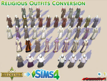 Sims Medieval to Sims4 Religious Outfit Conversion