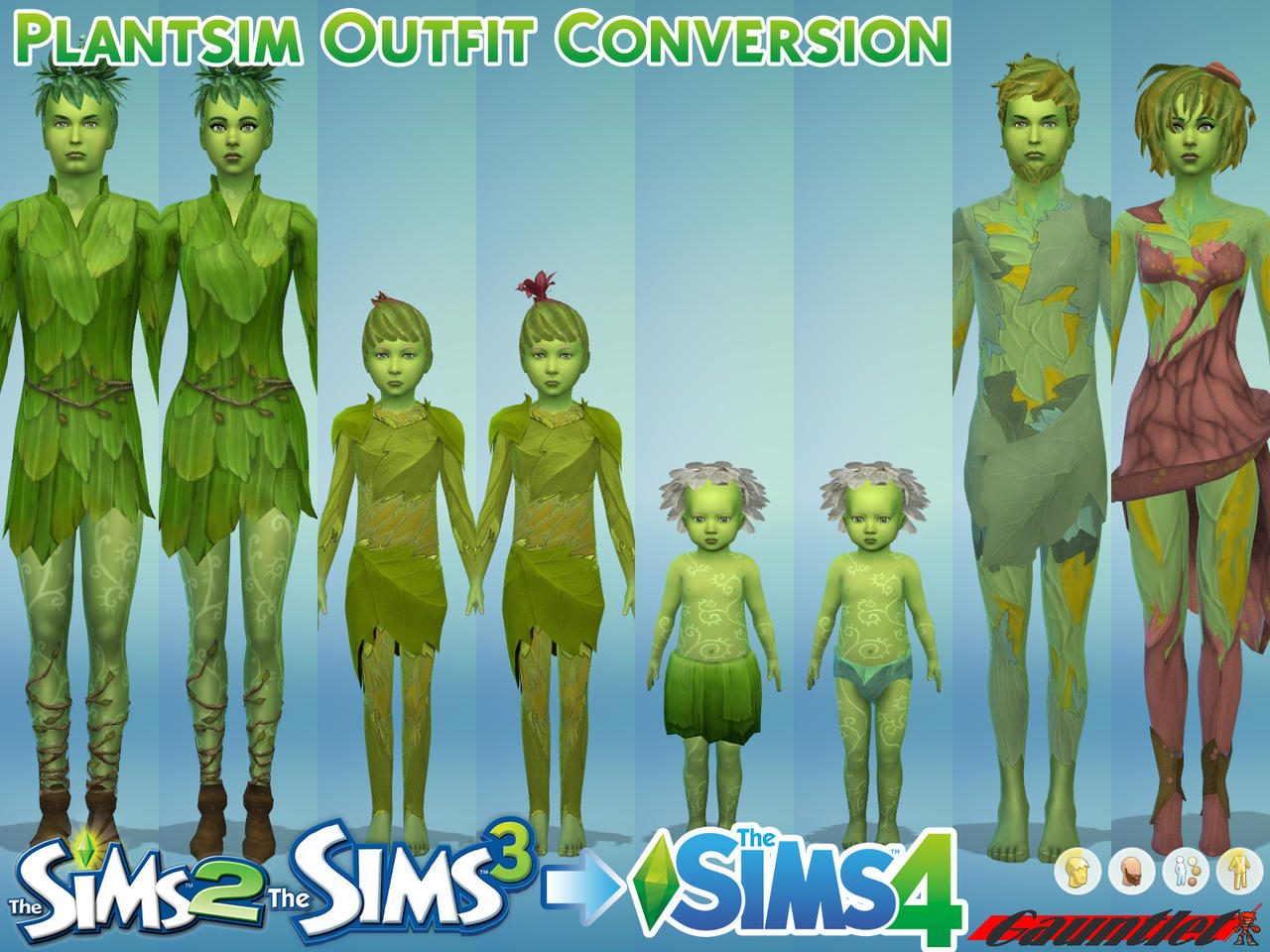 Sims2 And 3 To Sims4 Plantsim Outfit Conversion By Gauntlet101010 On  Deviantart