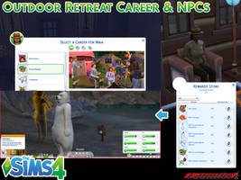 Sims4 Outdoor Retreat Career and NPCs