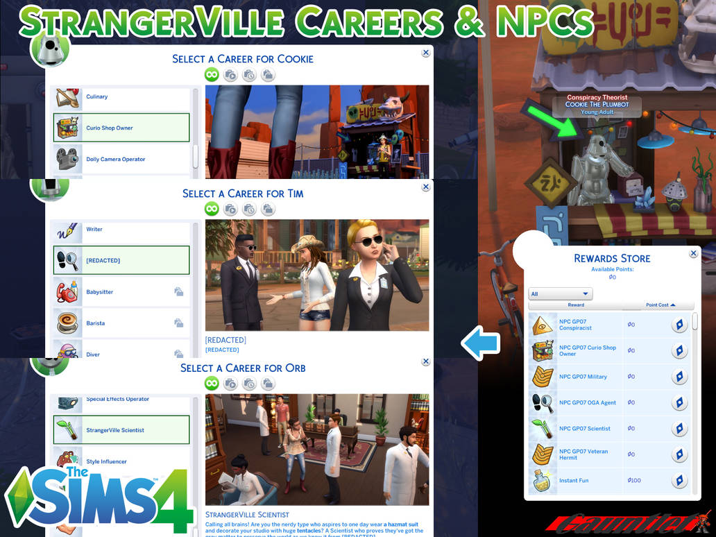 Sims4 StrangerVille Careers + NPCs by Gauntlet101010 on DeviantArt