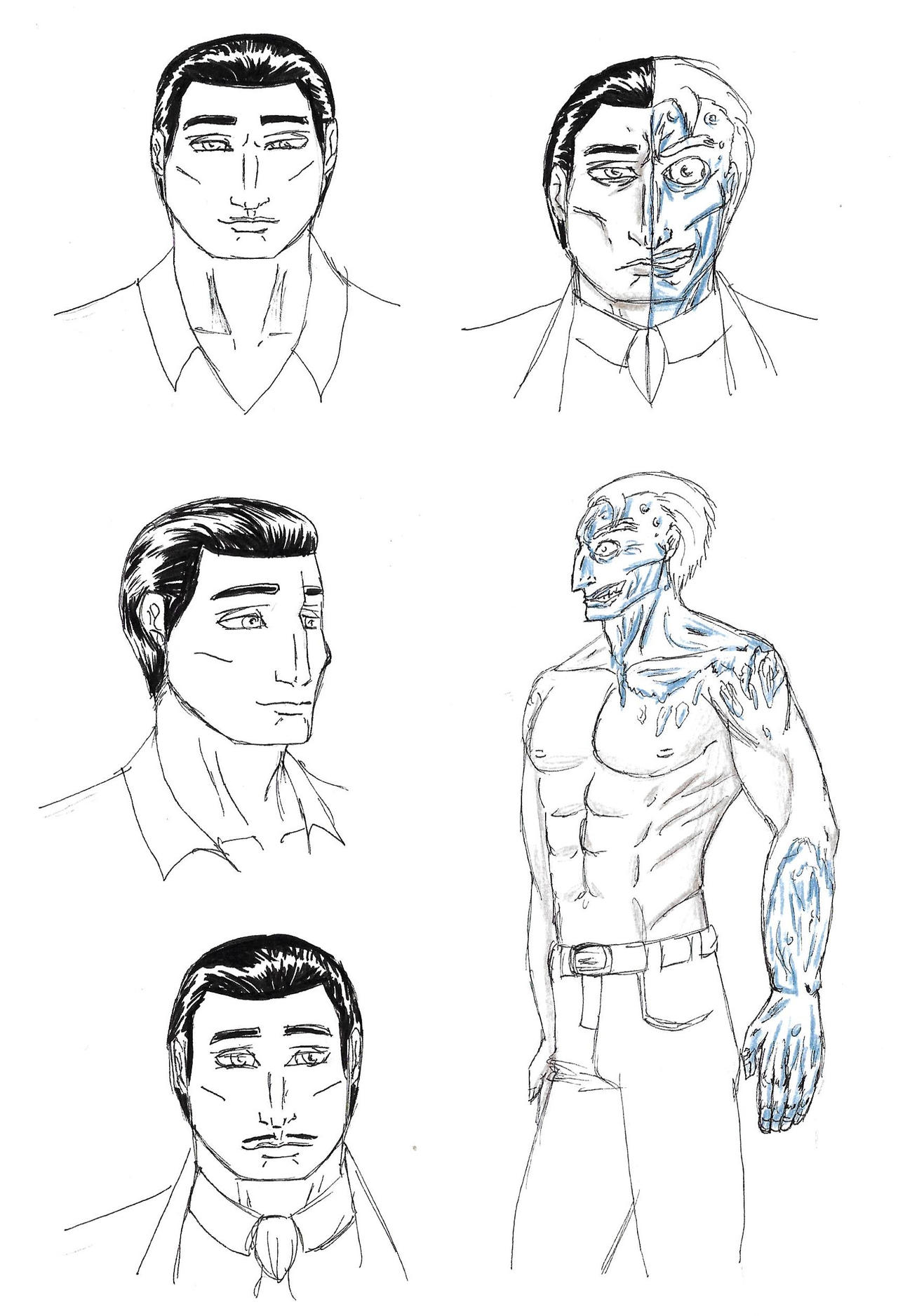 Two face redesign by BlackWhiteAngelCat13 on DeviantArt