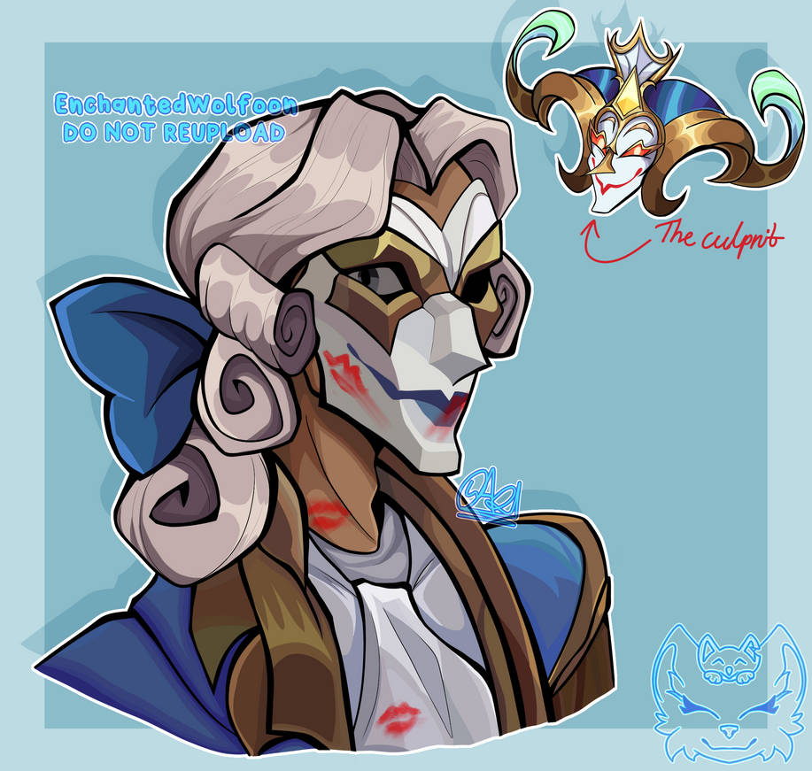 Maestro Jhin and WinterBlessed Shaco kiss by EnchantedWolfoon on DeviantArt