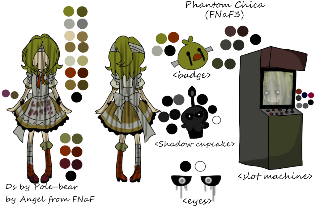 Phantom Chica mini reference(FNaF3)