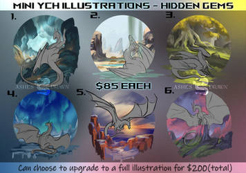 Mini YCH Illustrations- Hidden Gems - Closed