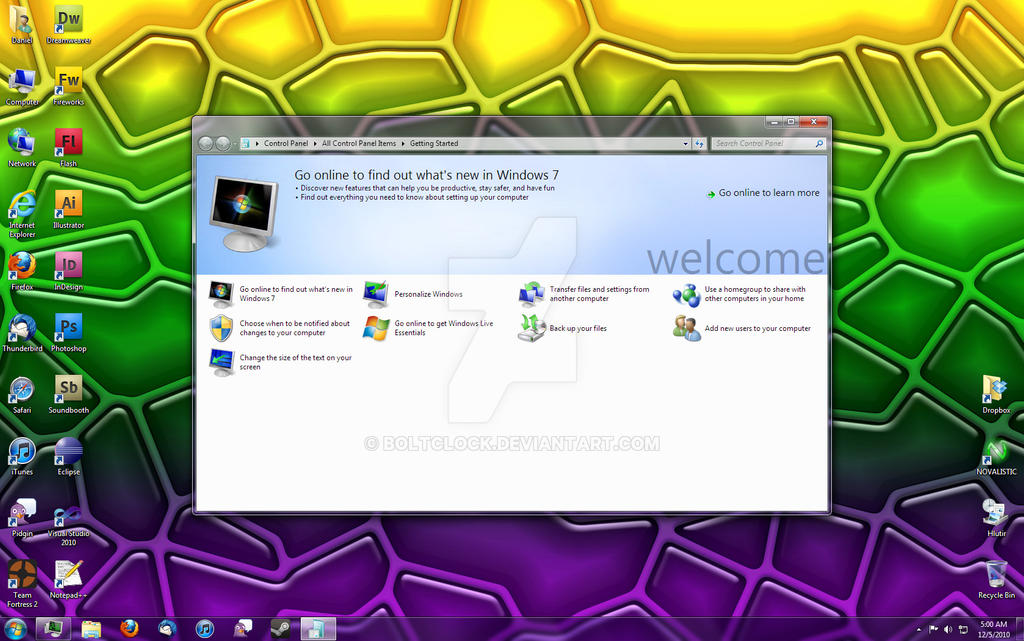 Windows 7 Desktop, 2010-12-05 by BoltClock on DeviantArt