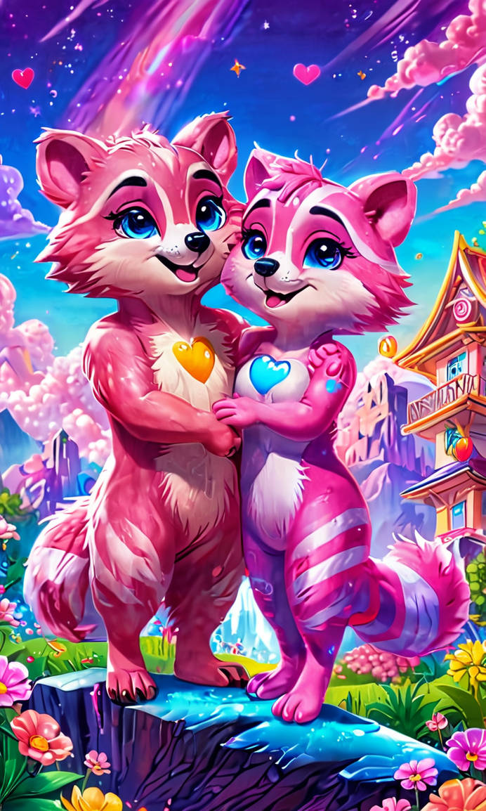 Pink Racoon Cos Pink raccoon couple by lenaclaspell on DeviantArt