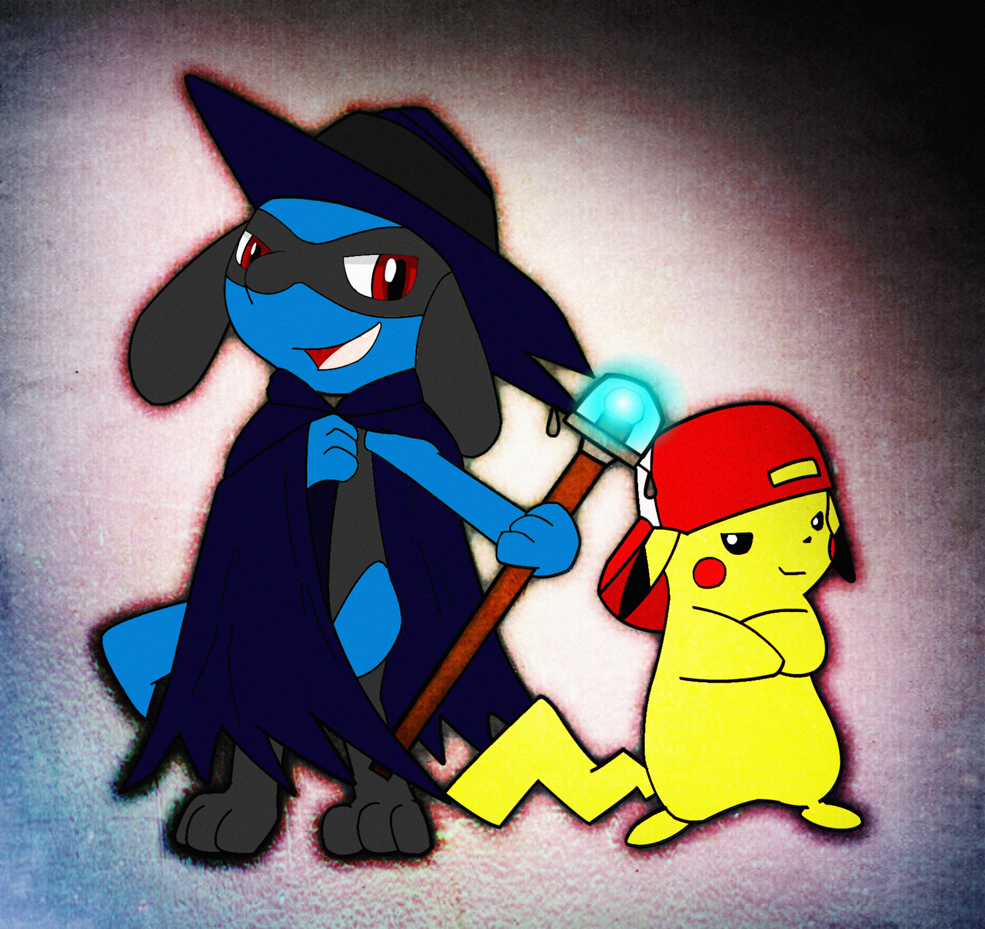 Riolu And Pikachu All Dressed Up!