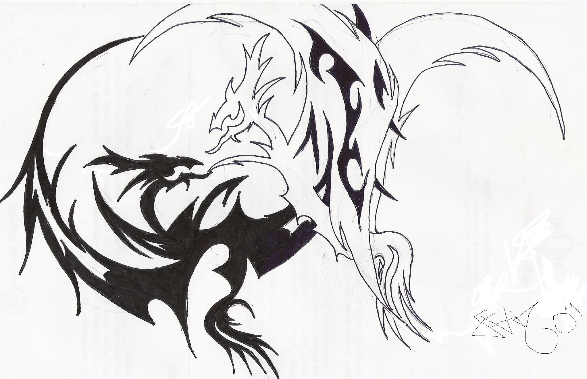 yin yang dragons