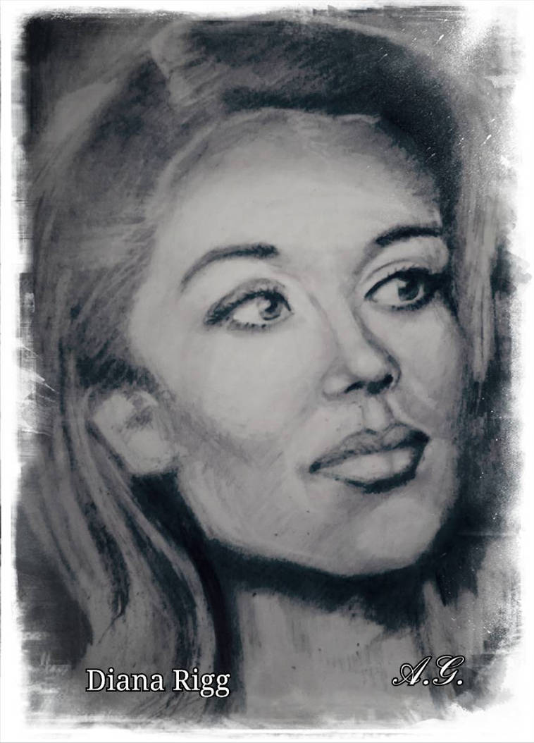 Diana Rigg Drawing Diana Rigg by kalhiel on DeviantArt
