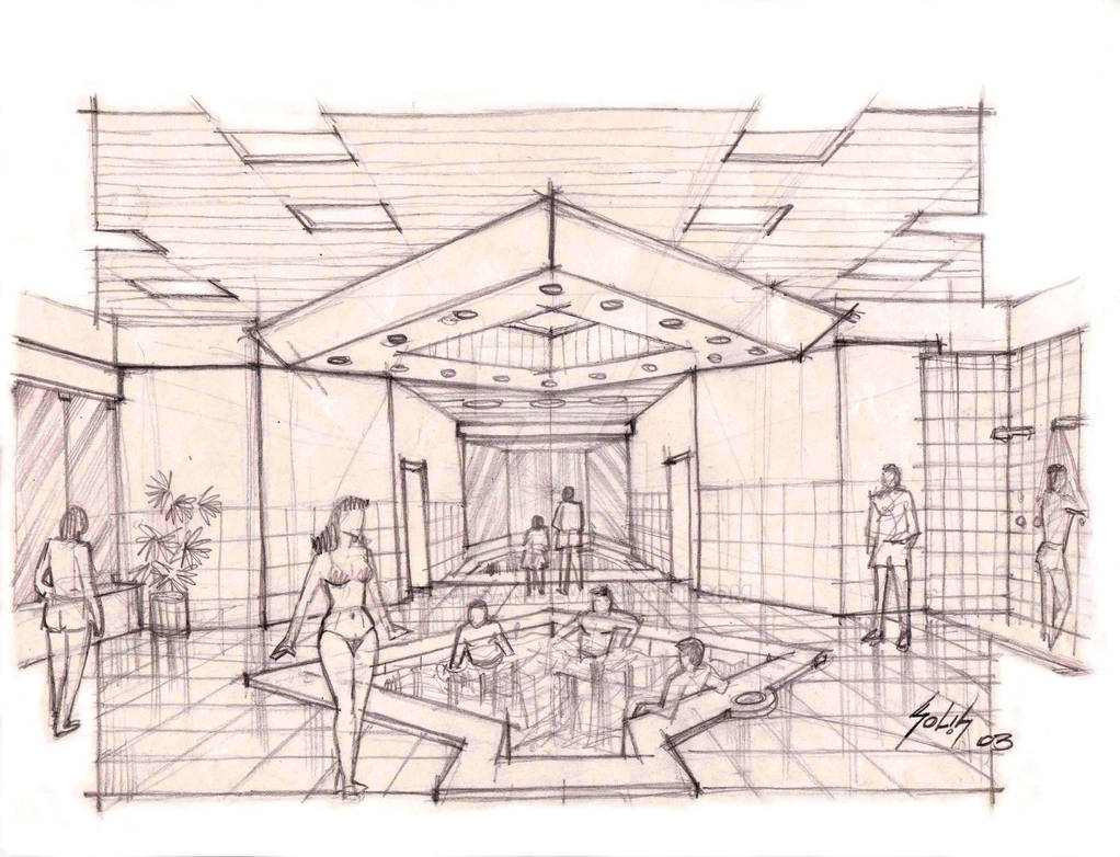 Pool project interior sketch by gusolsan on DeviantArt