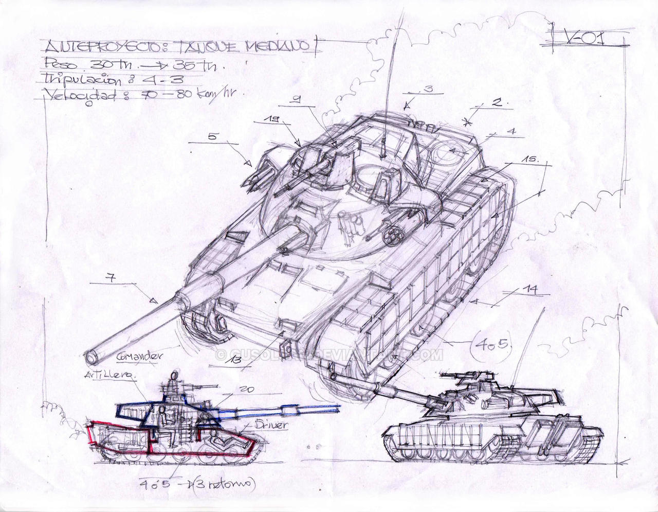 Medium tank desing 2 by gusolsan on DeviantArt