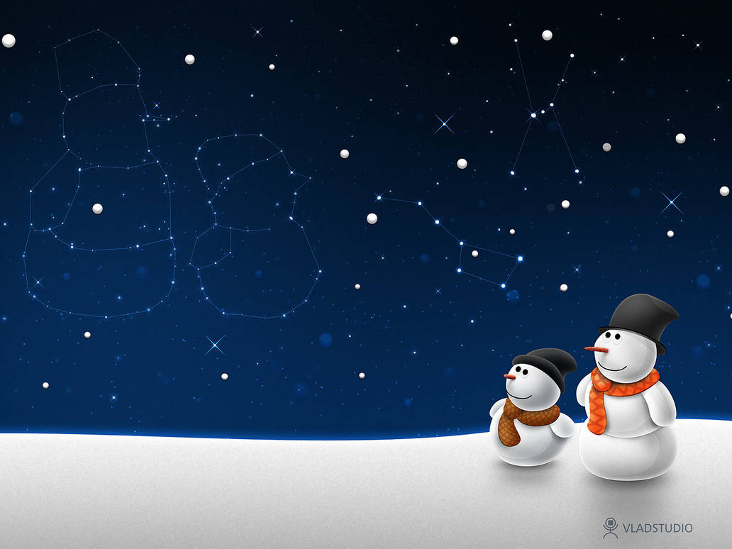 Snow man snow child by vladstudio