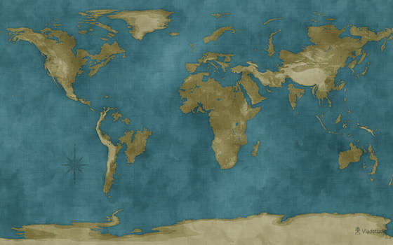 Flooded World Map