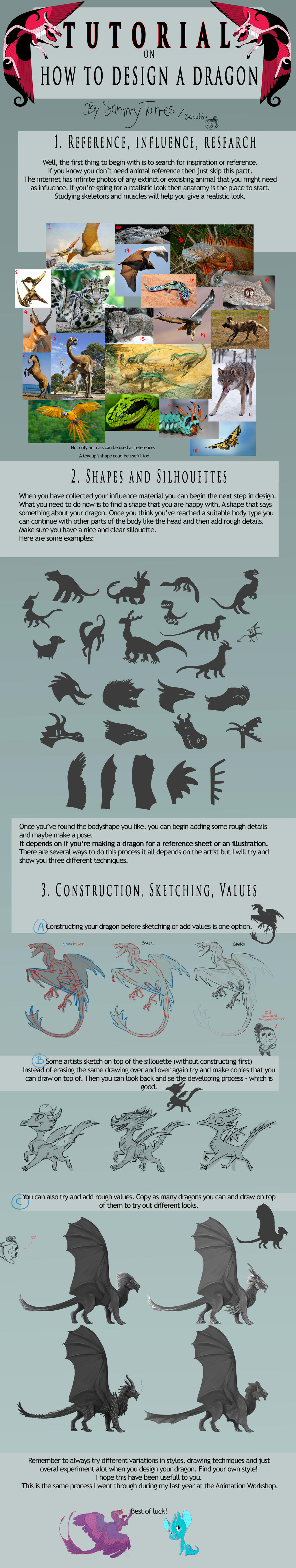 Creating A Dragon TUTORIAL: How to Design a Dragon by SammyTorres on DeviantArt