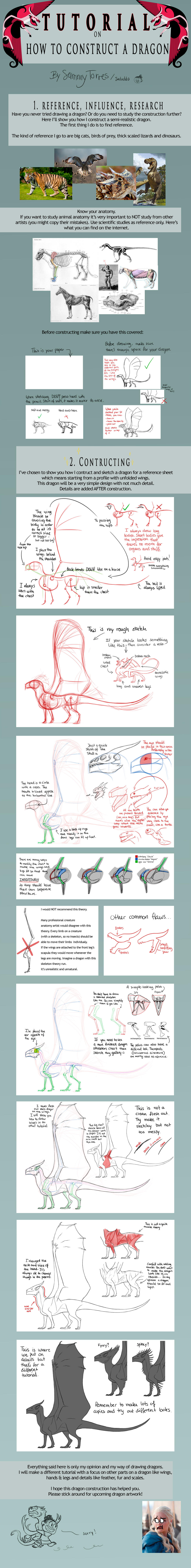 Creating A Dragon TUTORIAL: How to Construct a Dragon by SammyTorres on DeviantArt