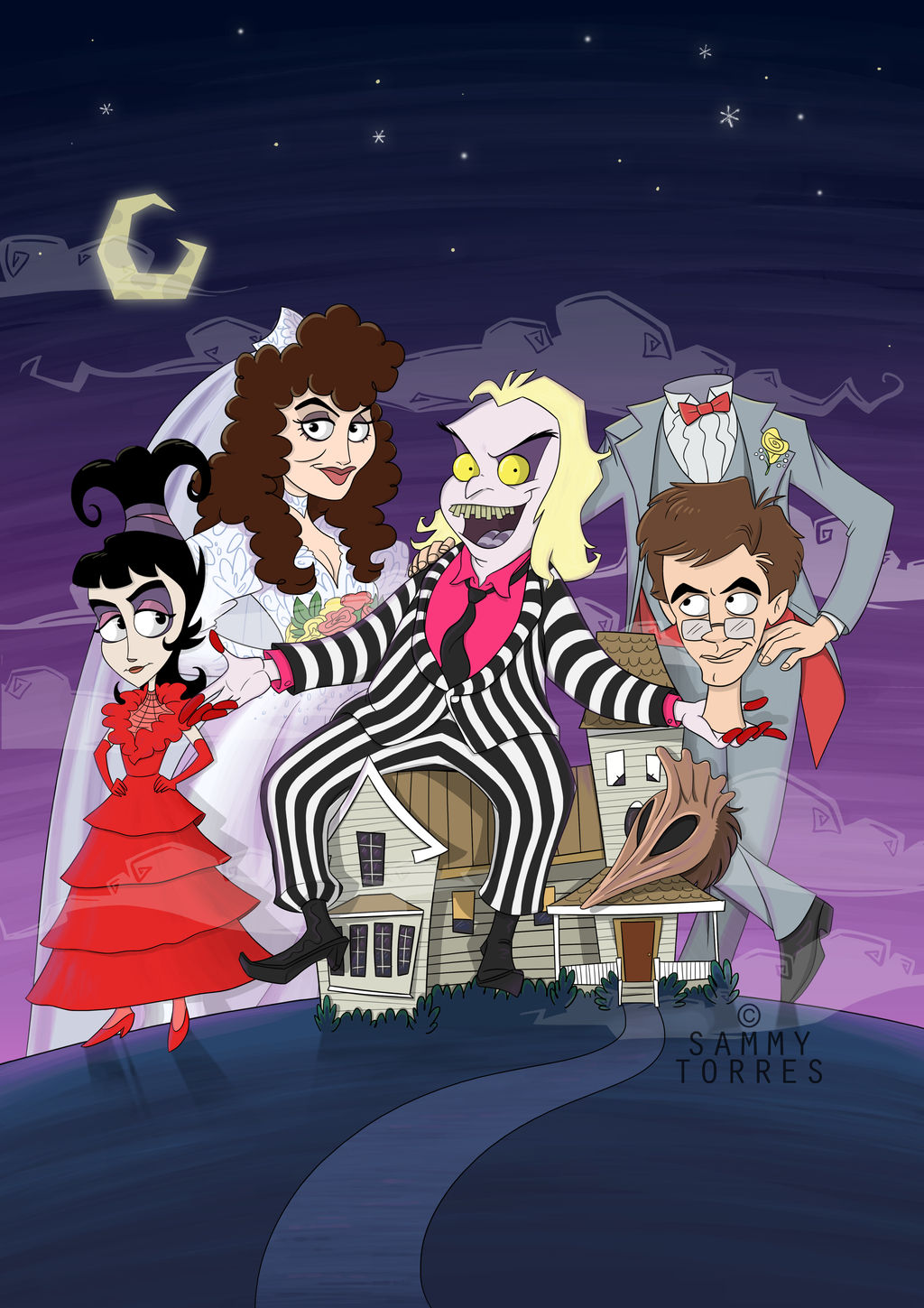 Beetlejuice Cartoon Poster