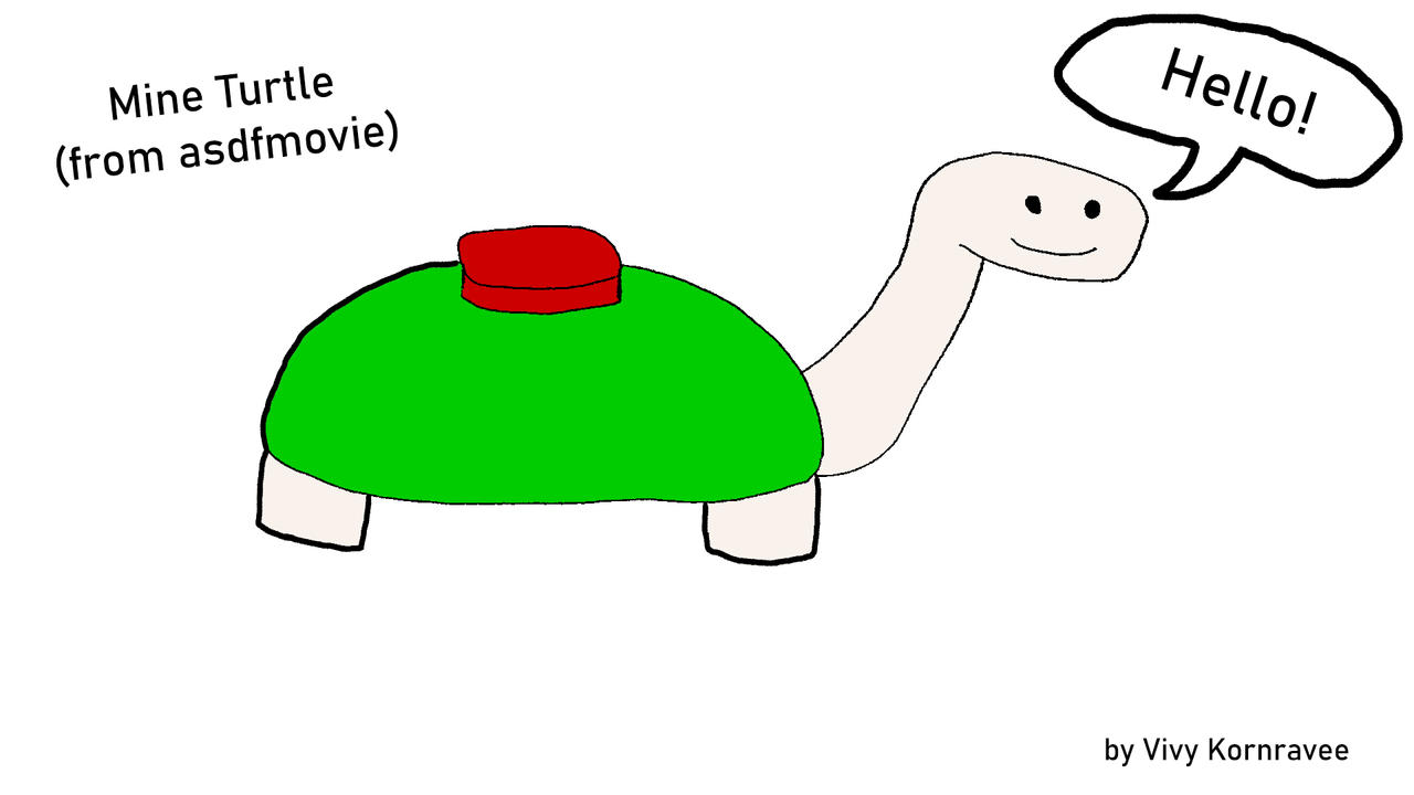 MINE TURTLE (from asdfmovie) by Kornravee on DeviantArt